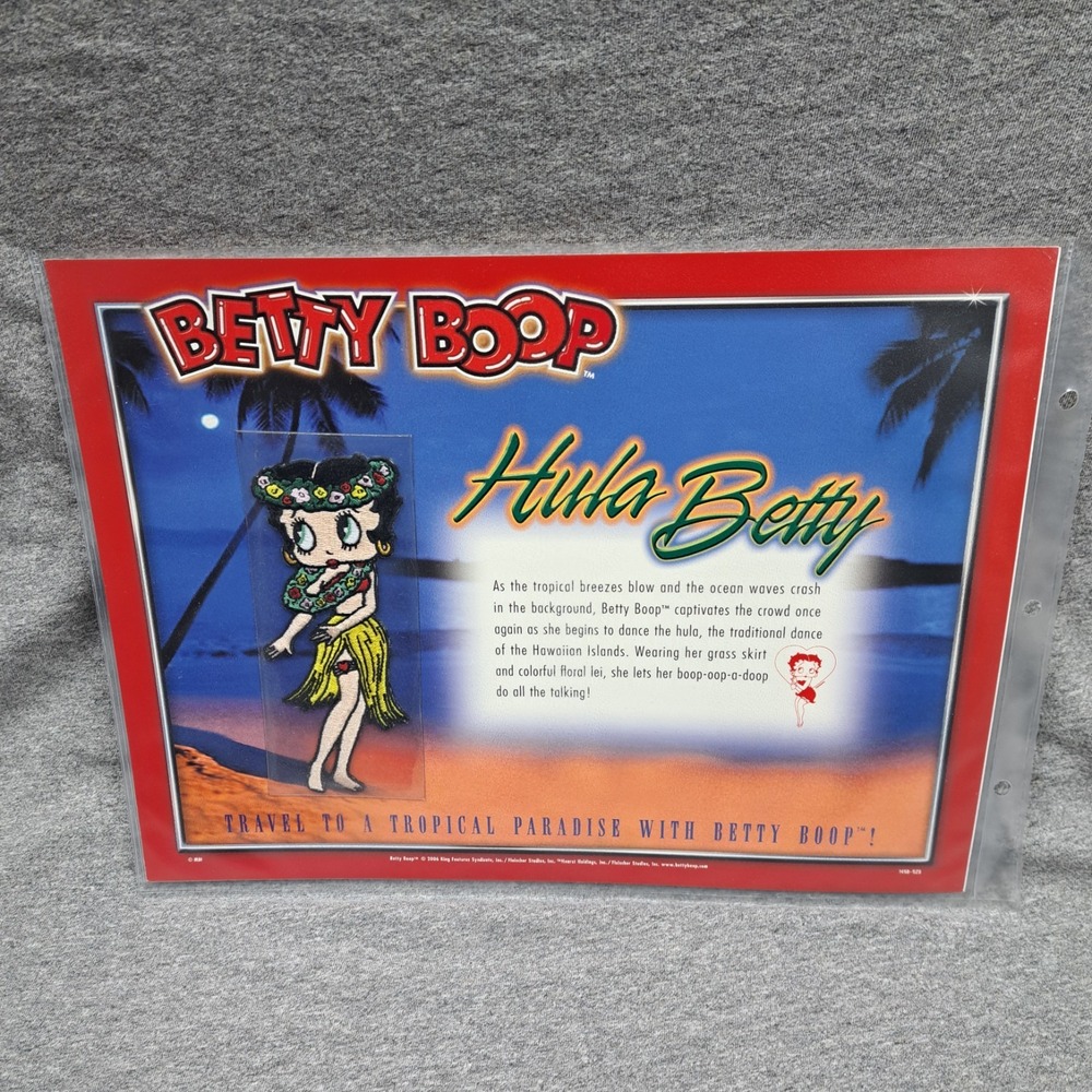 Betty Boop Patch Hula Betty Clothing Bag Patch Collectible Vintage Hawaii New